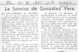 La sonrisa de González Vera La sonrisa de González Vera