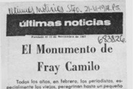 El Monumento de Fray Camilo. El Monumento de Fray Camilo.