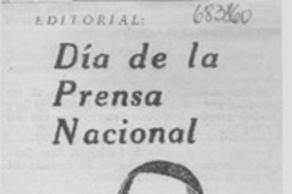Día de la prensa nacional Día de la prensa nacional