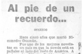 Al pie de un recuerdo --