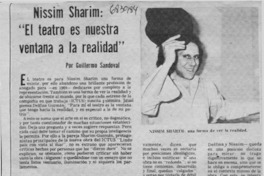 "El teatro es nuestra ventana a la realidad" "El teatro es nuestra ventana a la realidad"