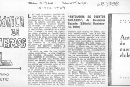 Antología de cuentos chilenos" Antología de cuentos chilenos"
