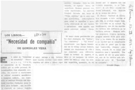 Necesidad de compañía Necesidad de compañía