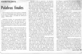 Palabras finales