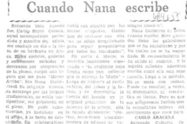 Cuando Nana escribe Cuando Nana escribe