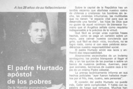 El Padre Hurtado apóstol de los pobres. El Padre Hurtado apóstol de los pobres.