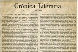 Crónica literaria Crónica literaria