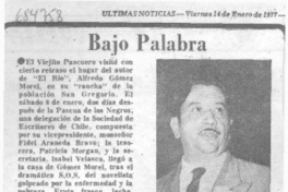 Bajo palabra Bajo palabra