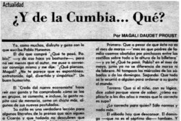 Y de la cumbia...qué? Y de la cumbia...qué?