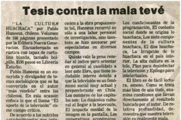 Tesis contra la mala tevé. Tesis contra la mala tevé.