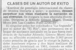 Clases de un autor de éxito. Clases de un autor de éxito.