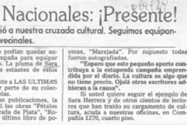 Plumas nacionales: ¡presente!. Plumas nacionales: ¡presente!.