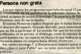 Persona non grata.