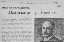 Historiador y bombero Historiador y bombero
