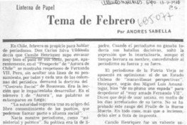 Tema de febrero Tema de febrero