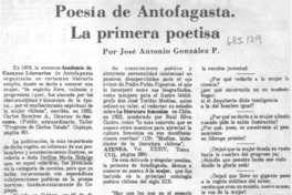 Poesía de Antofagasta. La primera poetisa Poesía de Antofagasta. La primera poetisa