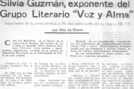 Silvia Guzmán, exponente del grupo literario "Voz y alma": [entrevista]