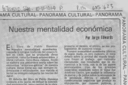 Nuestra mentalidad económica Nuestra mentalidad económica