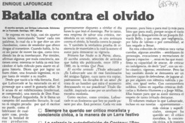 Batalla contra el olvido Batalla contra el olvido