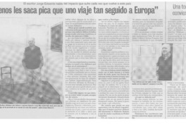 A los chilenos les saca pica que uno viaje tan seguido a Europa" : [entrevista]