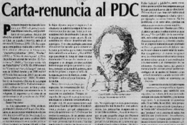 Carta-renuncia al PDC