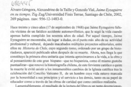 Jaime Eyzaguirre en su tiempo