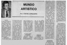 Mundo artístico Mundo artístico