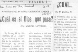 ¿Cuál es el Dios que pasa? ¿Cuál es el Dios que pasa?