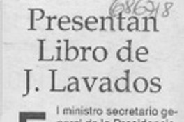 Presentan libro de J. Lavados. Presentan libro de J. Lavados.