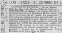Nociones de economía.