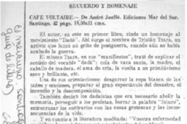 Café Voltaire.