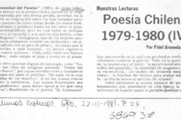 Poesía chilena 1979-1980 (IV) Poesía chilena 1979-1980 (IV)
