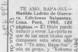 Te amo, Rapa-Nui. Te amo, Rapa-Nui.