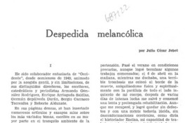 Despedida melancólica Despedida melancólica