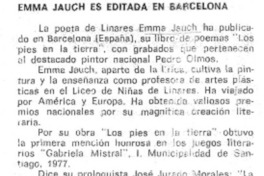 Emma Jauch es editada en Barcelona Emma Jauch es editada en Barcelona