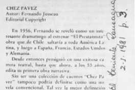 Chez Pavez. Chez Pavez.