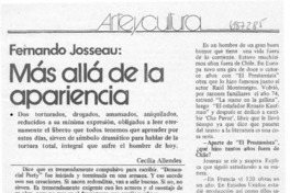 Más allá de la apariencia : [Entrevista]