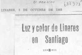 Luz color de Linares en Santiago