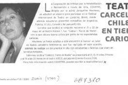 Teatro carcelario chileno en tierras cariocas. Teatro carcelario chileno en tierras cariocas.