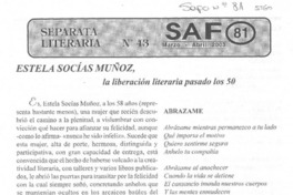 Estela Socías Muñoz, la liberación literaria pasado los 50. Estela Socías Muñoz, la liberación literaria pasado los 50.