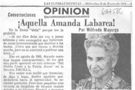 ¡Aquella Amanda Labarca! ¡Aquella Amanda Labarca!