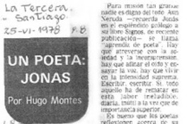 Un poeta: Jonás Un poeta: Jonás