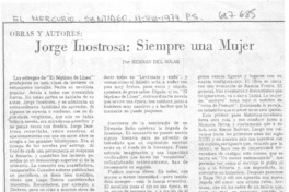 Jorge Inostrosa: siempre una mujer Jorge Inostrosa: siempre una mujer