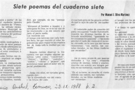 Siete poemas del cuarderno siete Siete poemas del cuarderno siete