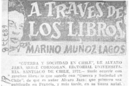 Guerra y sociedad en Chile Guerra y sociedad en Chile