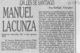 Manuel Lacunza Manuel Lacunza