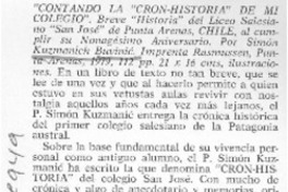 Contando la "cron-historia" de mi colegio Contando la "cron-historia" de mi colegio