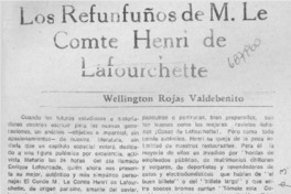 Los refunfuños de M. Le Comte Henri de Lafourchette Los refunfuños de M. Le Comte Henri de Lafourchette
