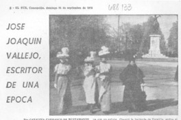 José Joaquín Vallejo, escritor de una época José Joaquín Vallejo, escritor de una época