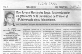 Don Juvenal Hernández Jaque, ilustre educador Don Juvenal Hernández Jaque, ilustre educador